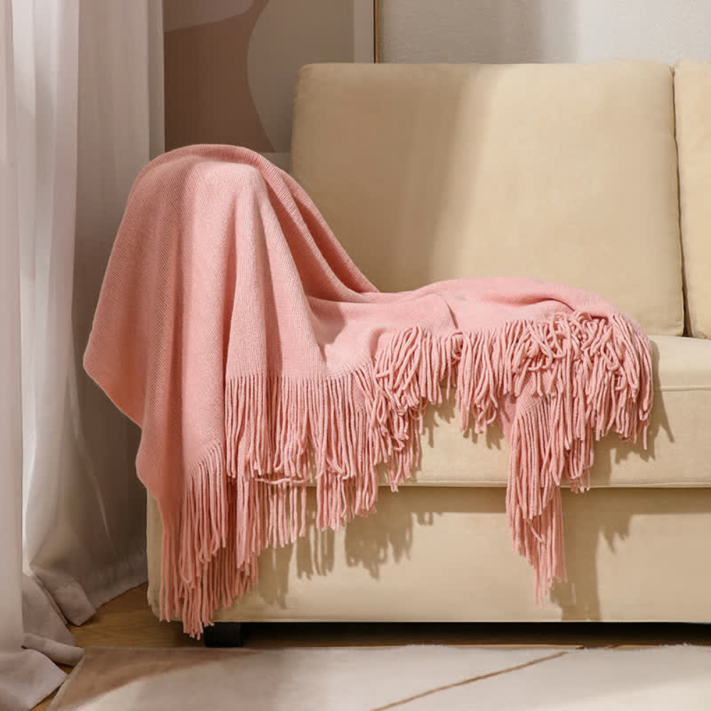 Couverture en tricot épais pour femmes et hommes Acrylique doux 4