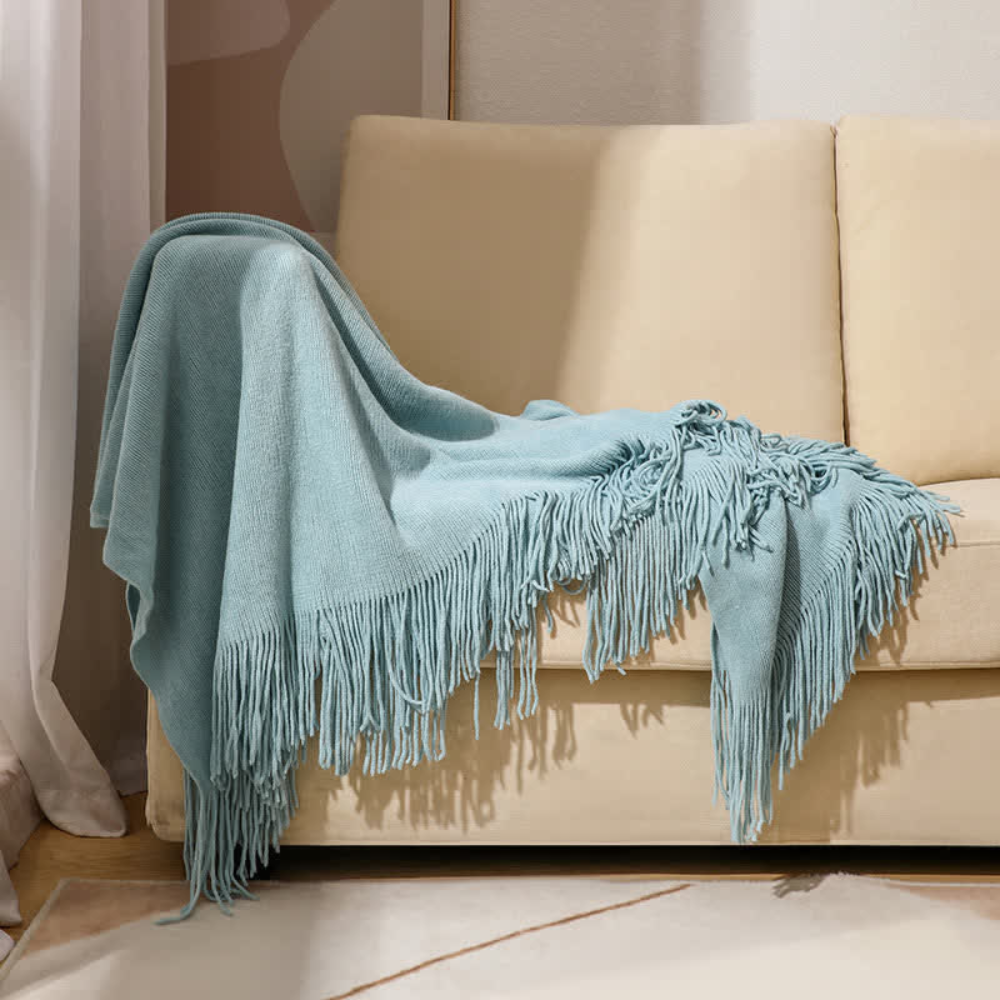 Couverture en tricot épais pour femmes et hommes Acrylique doux 6