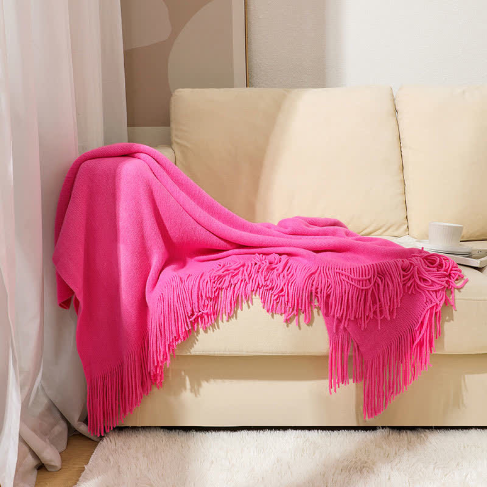 Couverture en tricot épais pour femmes et hommes Acrylique doux 9