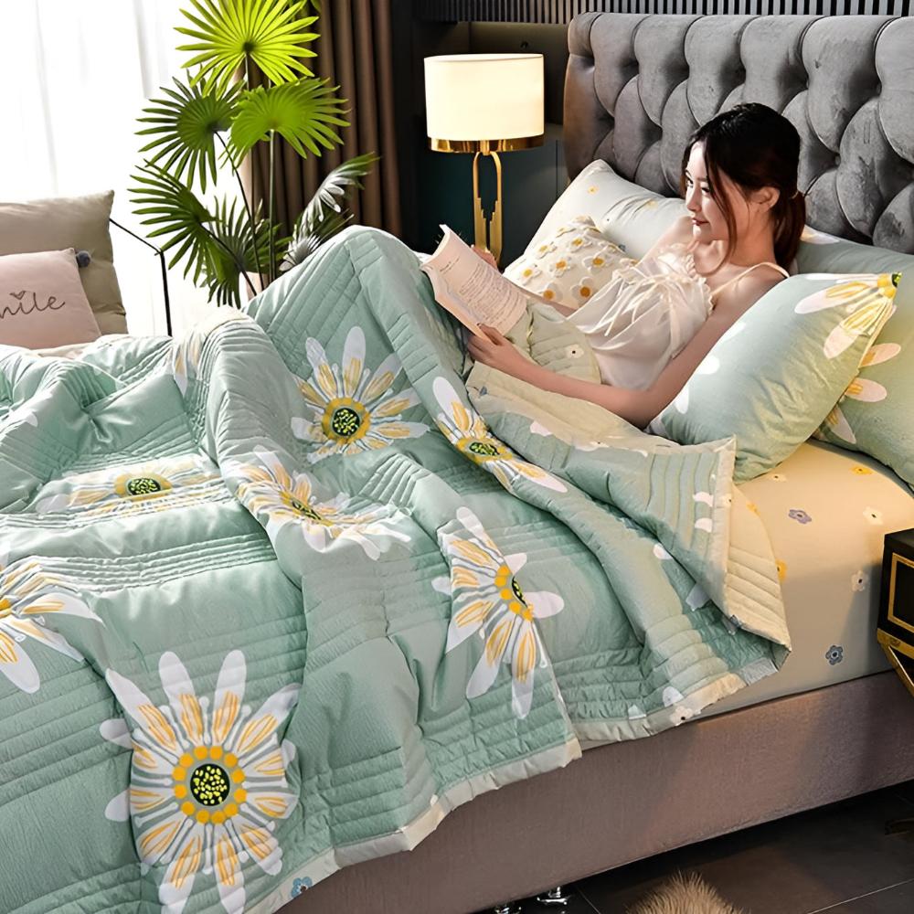 Couverture florale pour femme en velours de lait et cachemire d'agneau 5