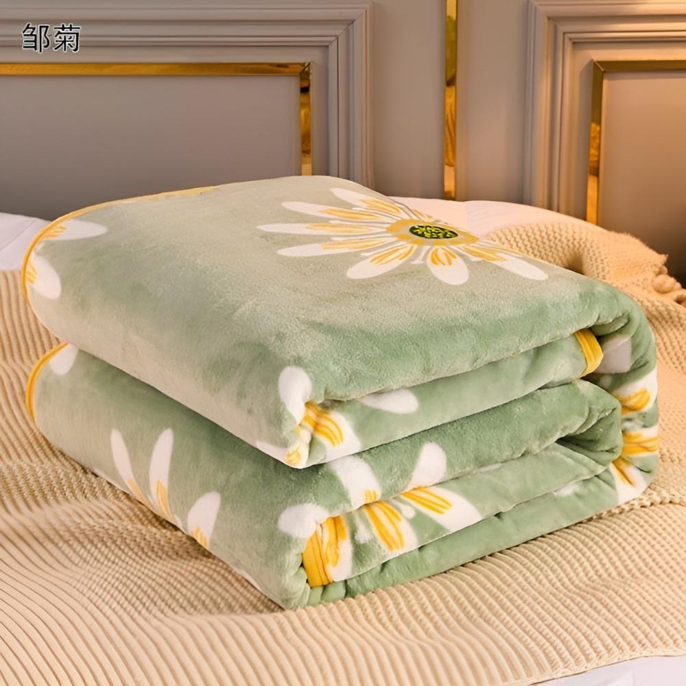 Couverture florale pour femme en velours de lait et cachemire d'agneau 7