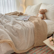 Couverture jacquard douillette pour adultes en peluche 0