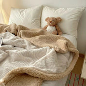Couverture jacquard douillette pour adultes en peluche 1