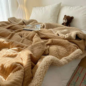 Couverture jacquard douillette pour adultes en peluche 7