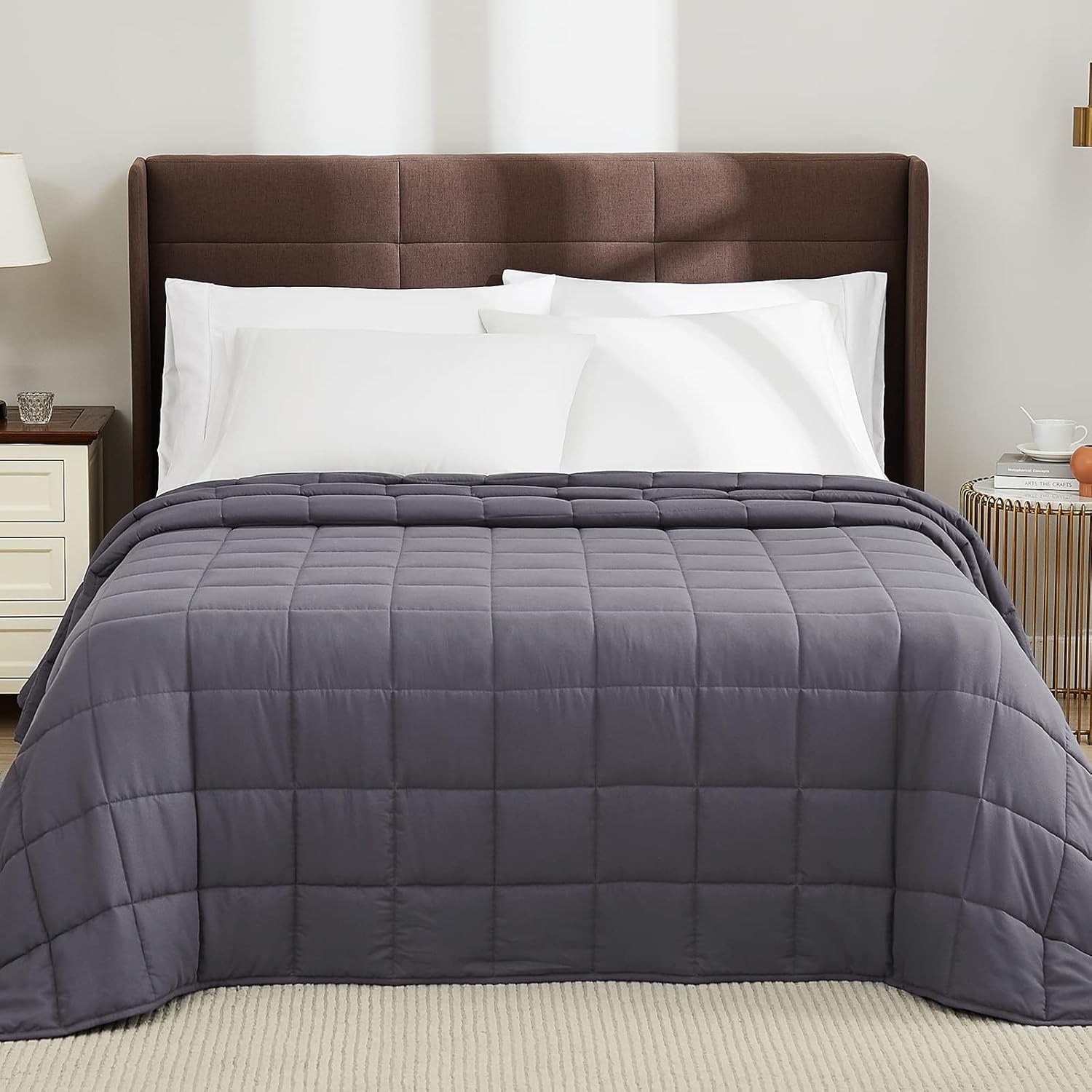 Couverture lestée thérapeutique pour un sommeil réparateur. Matériau respirant. 0