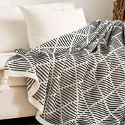 Couverture moderne en microfibre à motif diamant pour lit et canapé 2