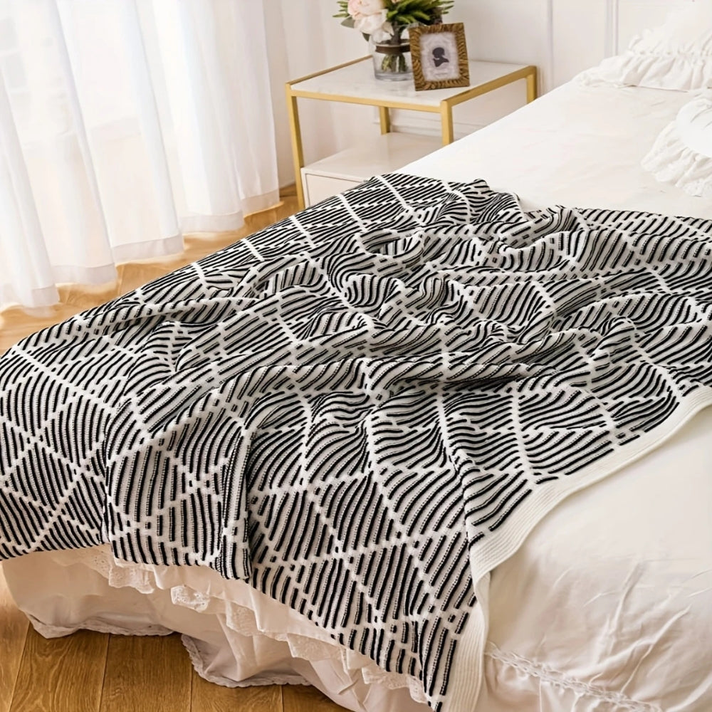 Couverture moderne en microfibre à motif diamant pour lit et canapé 3