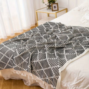 Couverture moderne en microfibre à motif diamant pour lit et canapé 3