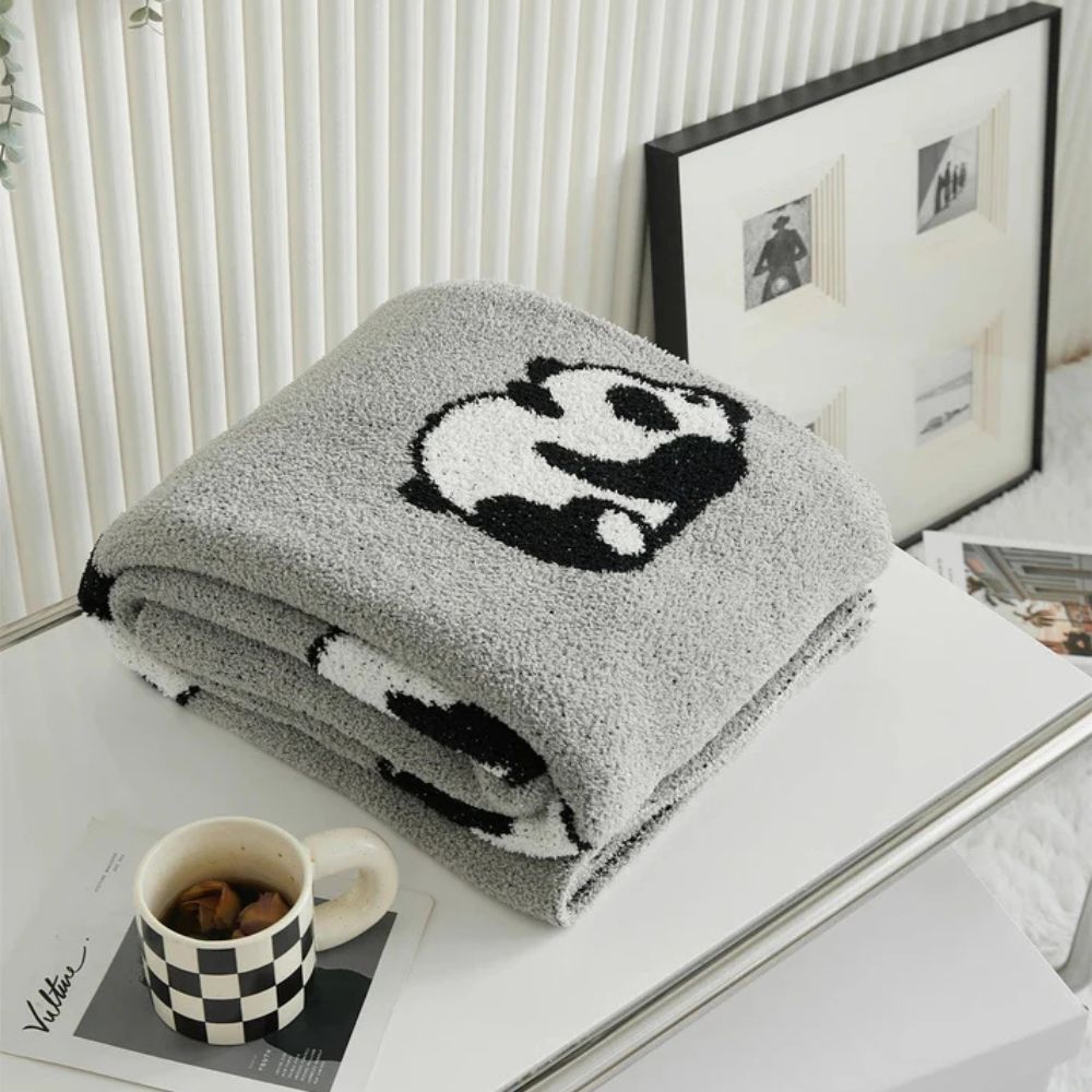 Couverture panda kawaii pour enfants, confortable et respirante, en microfibre 0
