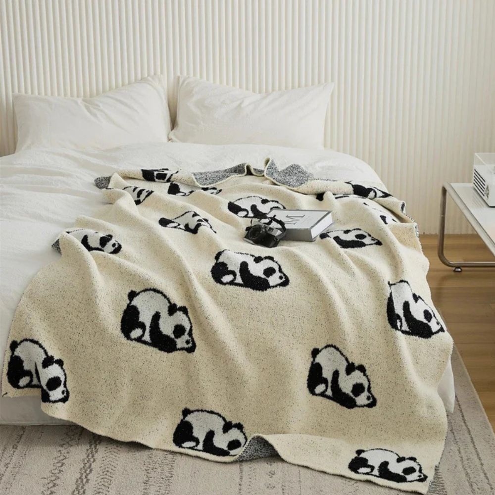 Couverture panda kawaii pour enfants, confortable et respirante, en microfibre 1