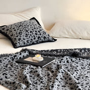 Couverture polaire de luxe pour la maison en microfibre à imprimé léopard 2