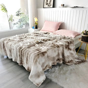 Couverture polaire douillette pour adultes avec un motif tie-dye ondulé unique 0