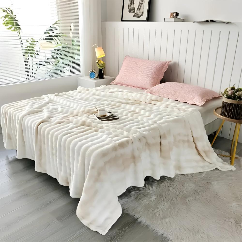 Couverture polaire douillette pour adultes avec un motif tie-dye ondulé unique 9