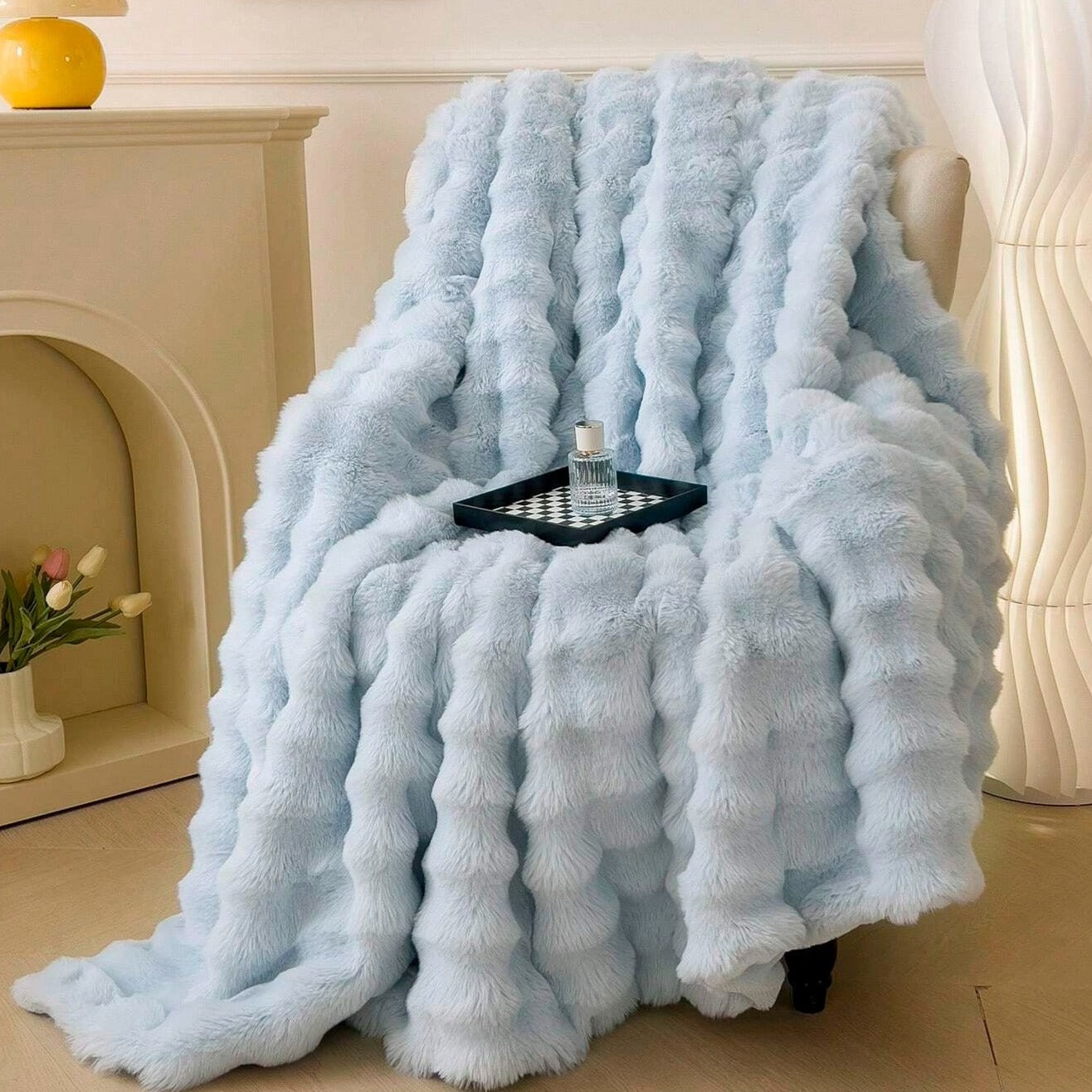 Couverture polaire douillette pour femmes et hommes Confort luxueux en fausse fourrure 3