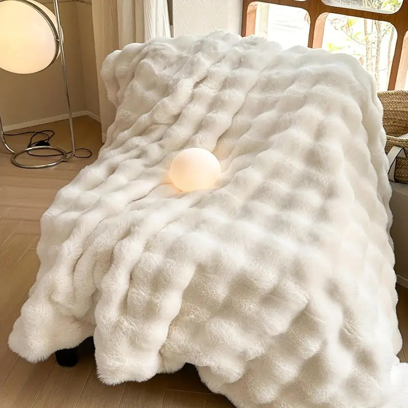 Couverture polaire douillette pour femmes et hommes Confort luxueux en fausse fourrure 4
