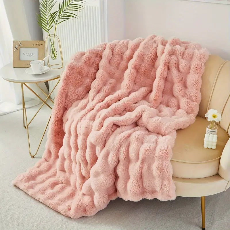 Couverture polaire douillette pour femmes et hommes Confort luxueux en fausse fourrure 7