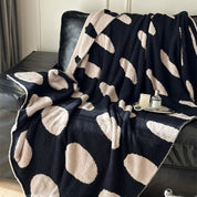 Couverture polaire moderne pour adultes, chaude, en nylon, réversible, à pois 2