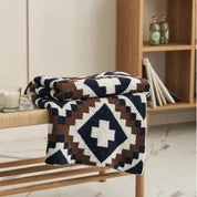 Couverture pour la maison en microfibre de haute qualité avec motif en tricot jacquard 0