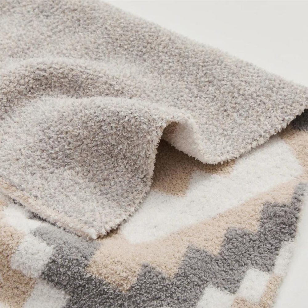 Couverture pour la maison en microfibre de haute qualité avec motif en tricot jacquard 8