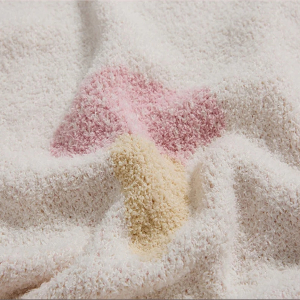 Couverture tricotée pour enfant avec motif de glace en microfibre, douce et respirante 3