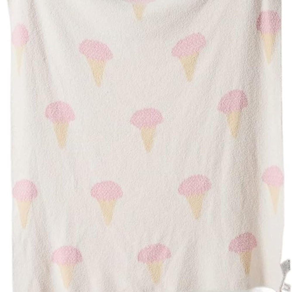 Couverture tricotée pour enfant avec motif de glace en microfibre, douce et respirante 5