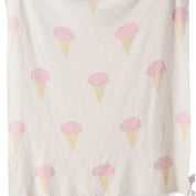 Couverture tricotée pour enfant avec motif de glace en microfibre, douce et respirante 5