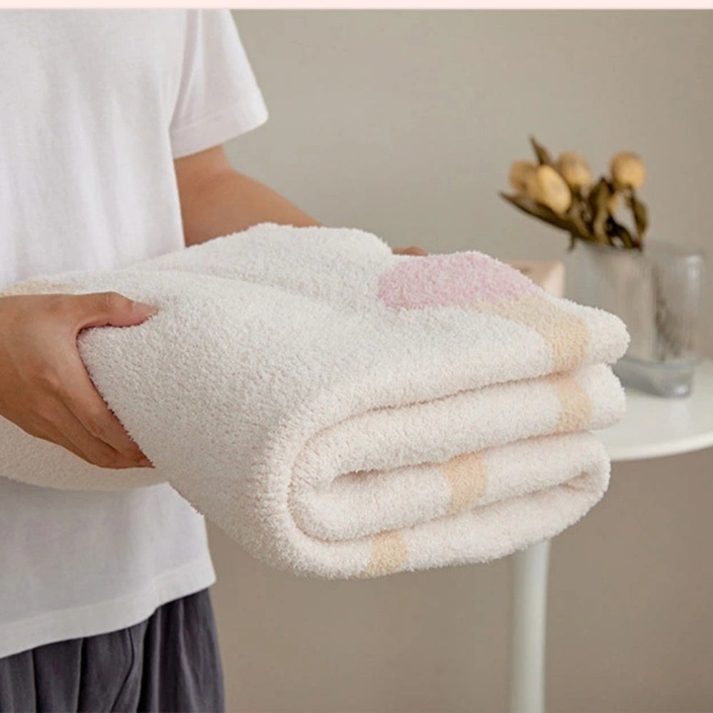 Couverture tricotée pour enfant avec motif de glace en microfibre, douce et respirante 6