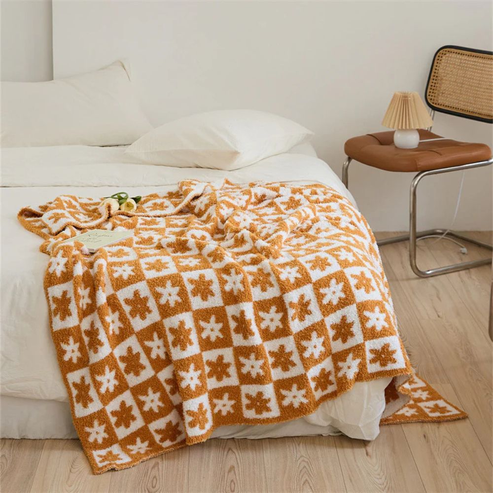 Couvre-lit décoratif pour femme à motif floral en microfibre 0