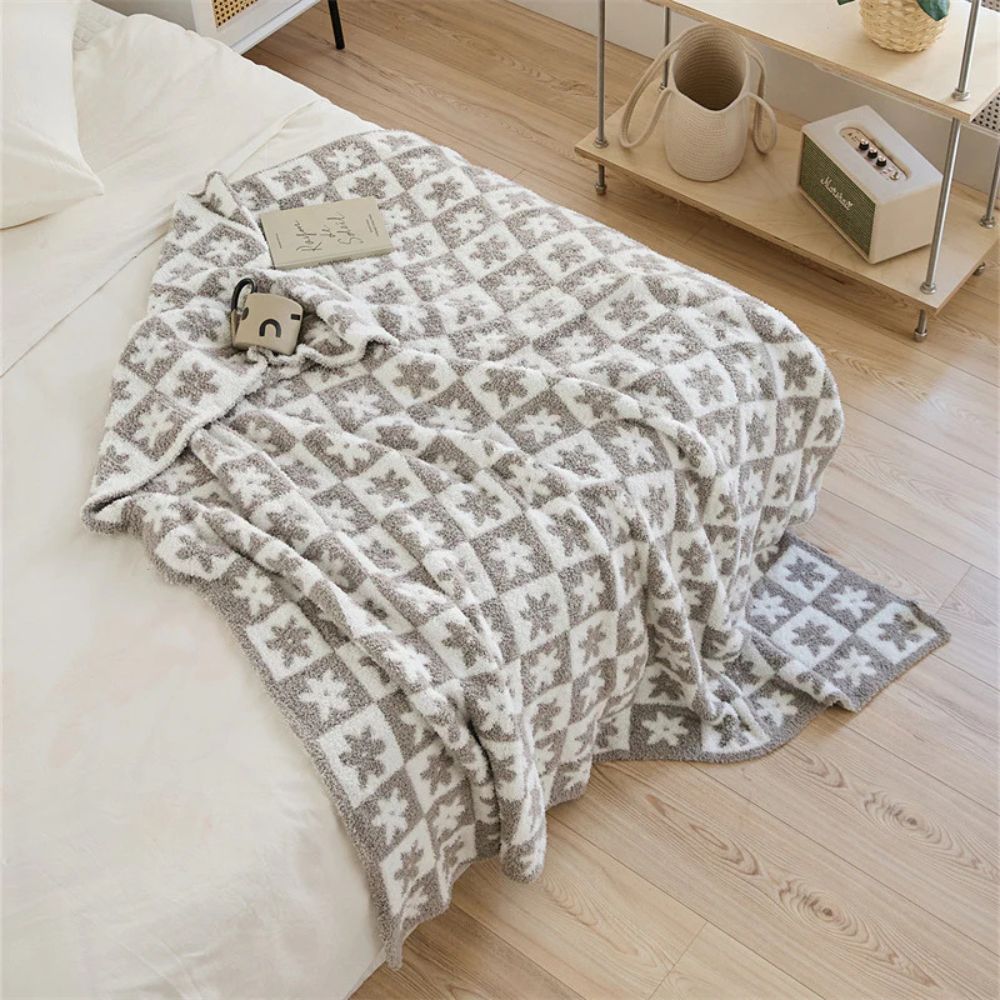 Couvre-lit décoratif pour femme à motif floral en microfibre 5