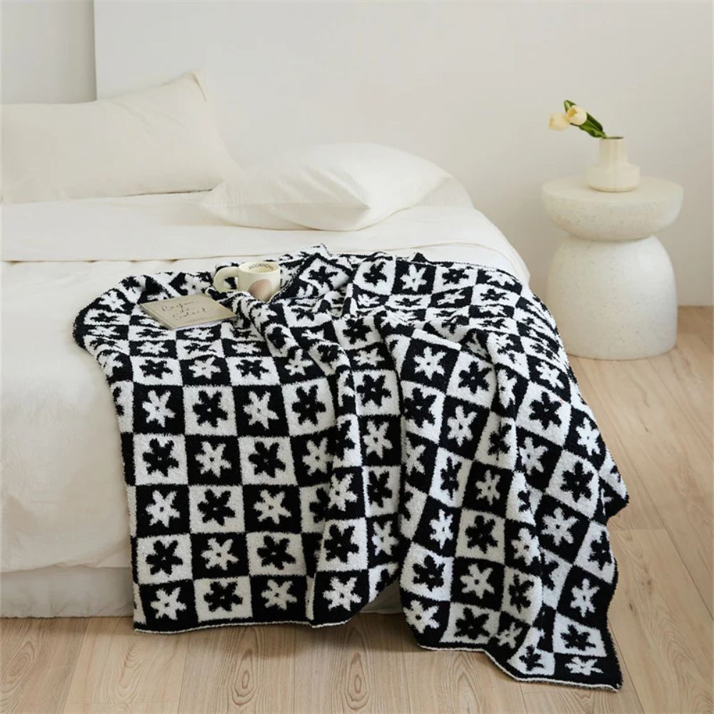 Couvre-lit décoratif pour femme à motif floral en microfibre 6