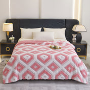 Couvre-lit géométrique confortable pour toutes les saisons en mélange coton-polyester 1