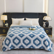 Couvre-lit géométrique confortable pour toutes les saisons en mélange coton-polyester 4