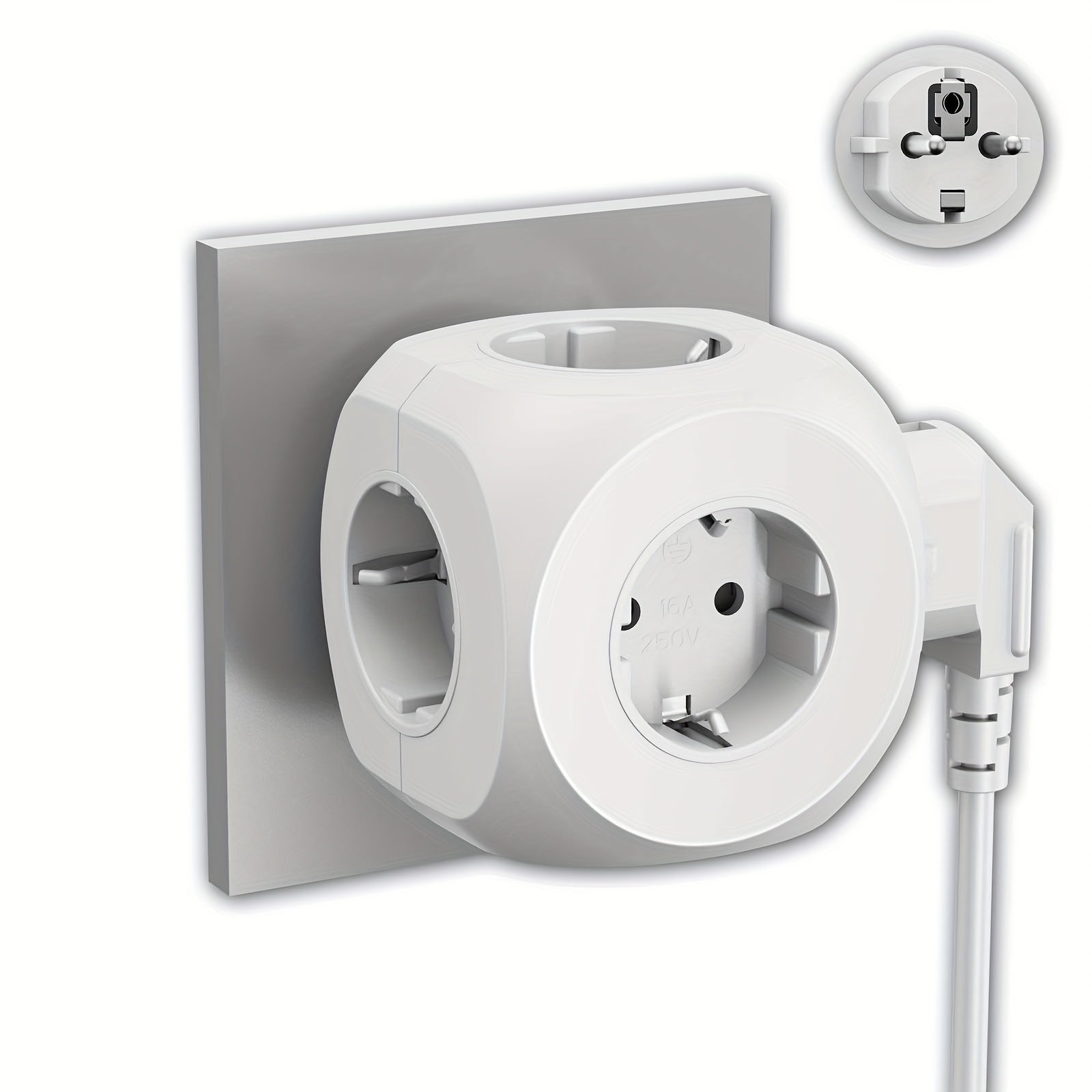 Cubes d'alimentation portable compacts - Cubes avec 5 connexions électriques - léger et sûr pour la maison, le bureau et les voyages 0
