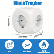 Cubes d'alimentation portable compacts - Cubes avec 5 connexions électriques - léger et sûr pour la maison, le bureau et les voyages 3