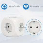 Cubes d'alimentation portable compacts - Cubes avec 5 connexions électriques - léger et sûr pour la maison, le bureau et les voyages 4