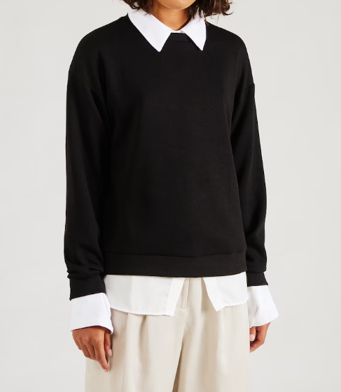BESSIE | Haut en Tissu Bi-Couche avec Col Chemise pour Femmes