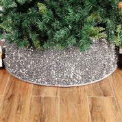 Décoration de Noël à paillettes pour sapin, jupe de sapin à paillettes 1