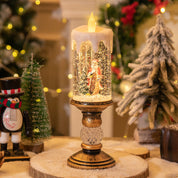 Décorations de Noël avec bougies et agencement de scène 0