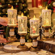 Décorations de Noël avec bougies et agencement de scène 1
