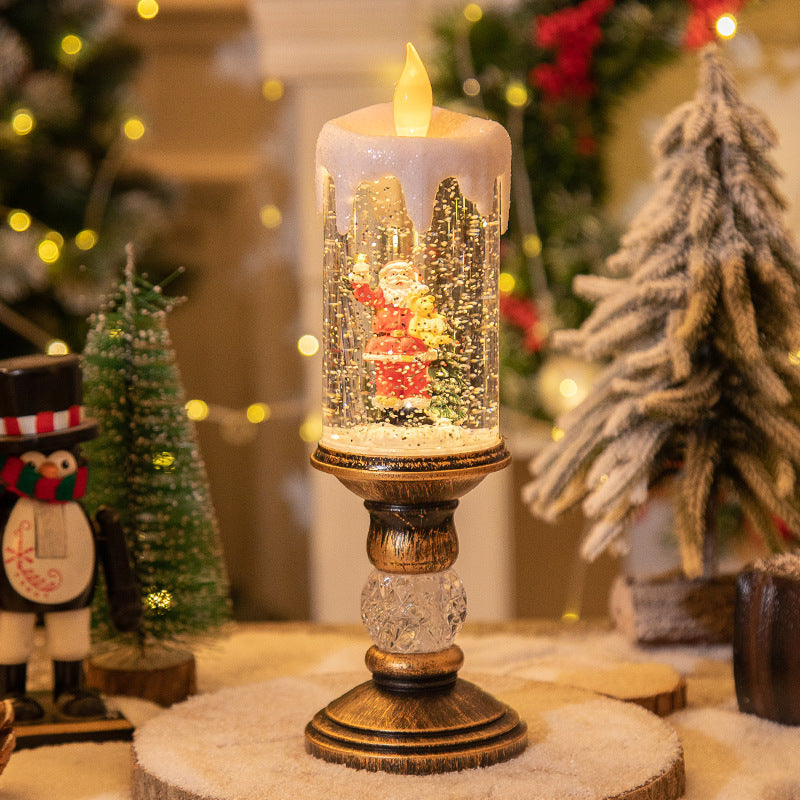 Décorations de Noël avec bougies et agencement de scène 12