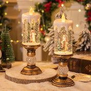 Décorations de Noël avec bougies et agencement de scène 4