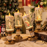 Décorations de Noël avec bougies et agencement de scène 5