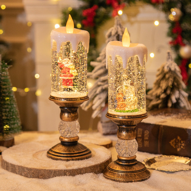 Décorations de Noël avec bougies et agencement de scène 6