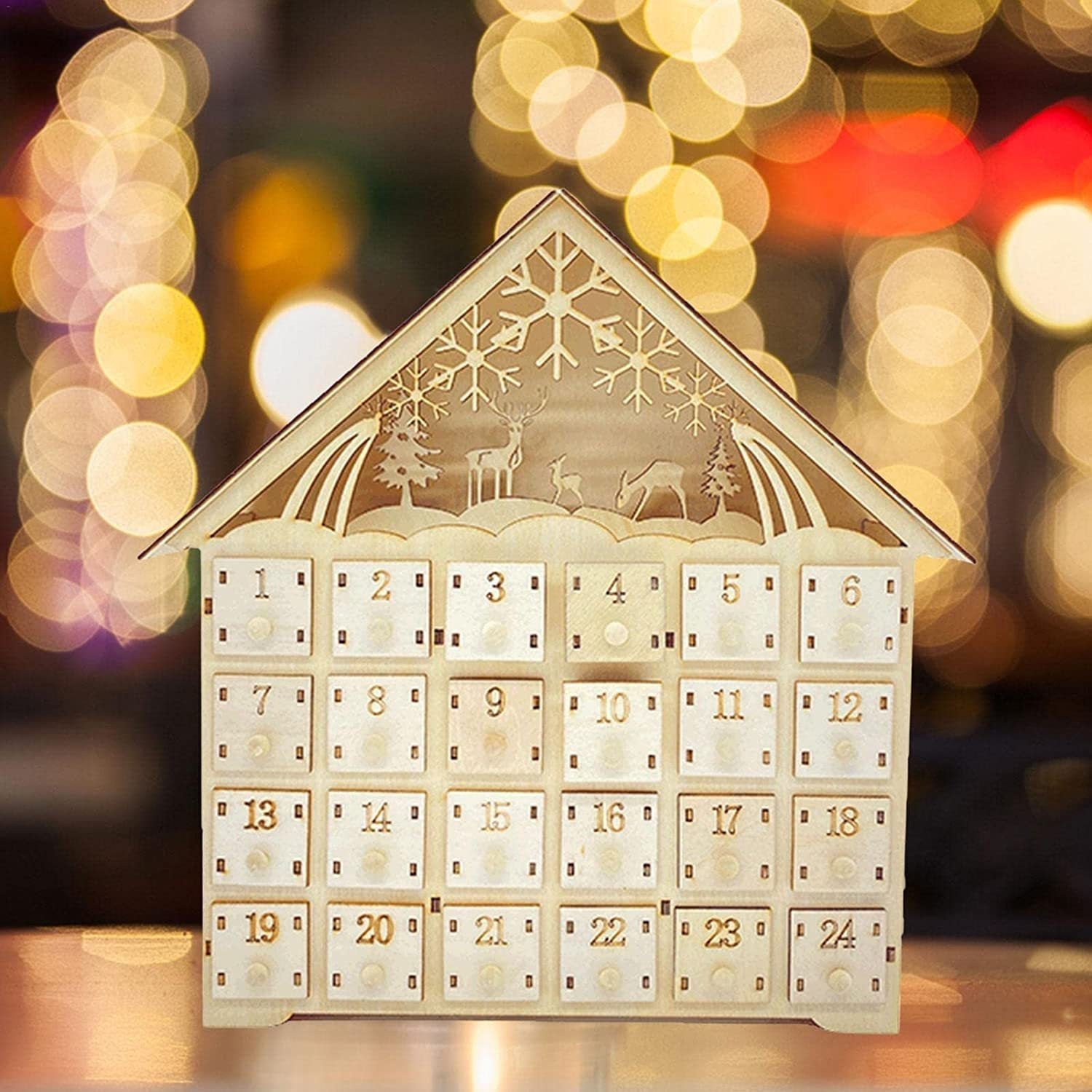 Décorations de Noël créatives en bois, ornements faits main 6