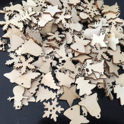 Décorations de Noël en bois, lot de 50 pièces 5