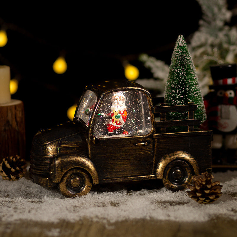 Décorations de Noël pour voiture, boules de cristal, artisanat, ornements 5