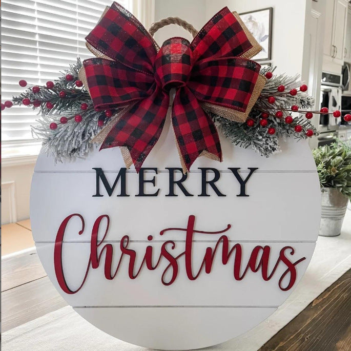 Décorations pour sapin de Noël : guirlande, assiette, panneau 1