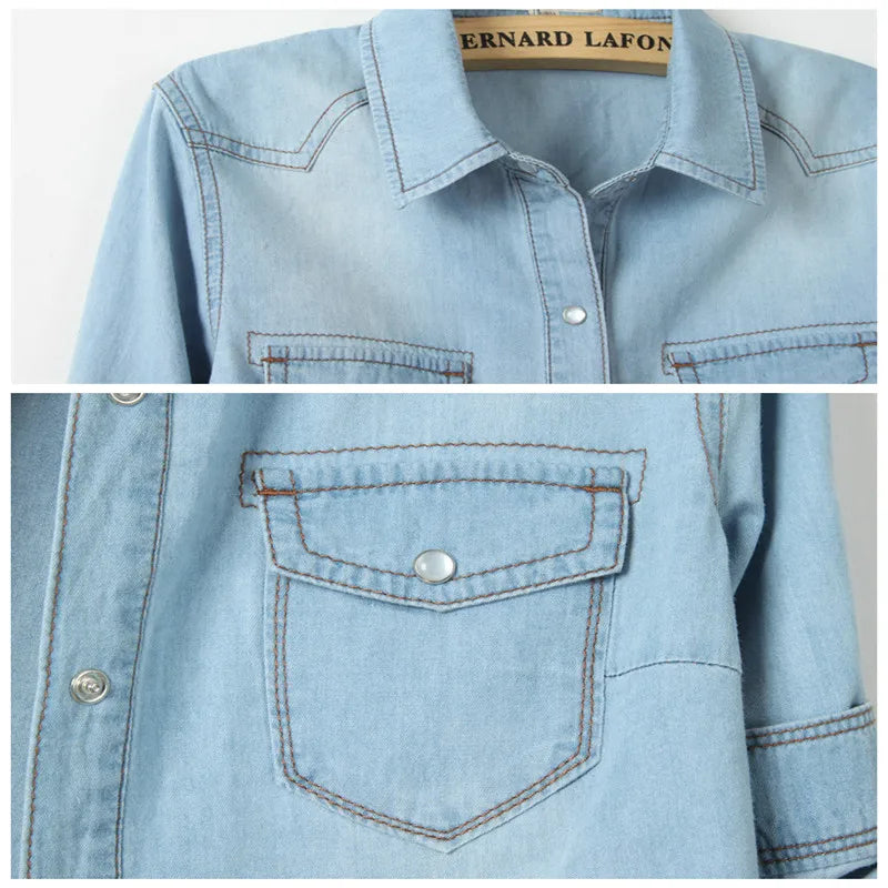 SAPPHIRE | Casual Cropped Denim Top