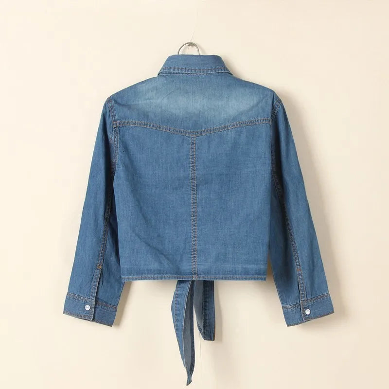 SAPPHIRE | Casual Cropped Denim Top