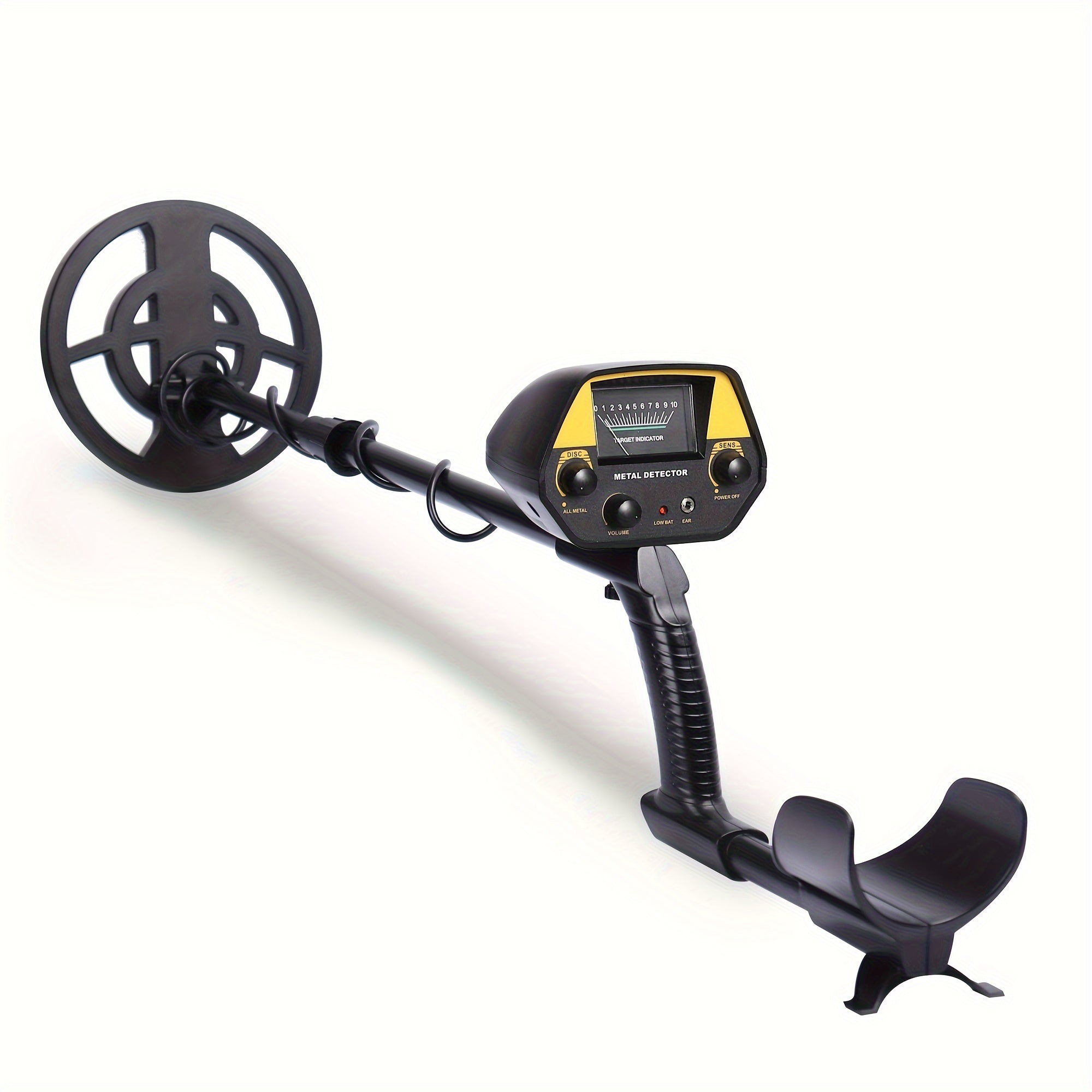 Détecteur de métaux compacts avec une bobine de 20 cm pour une chasse au trésor exacte à l'extérieur, une détection par utilisateur et polyvalent 4